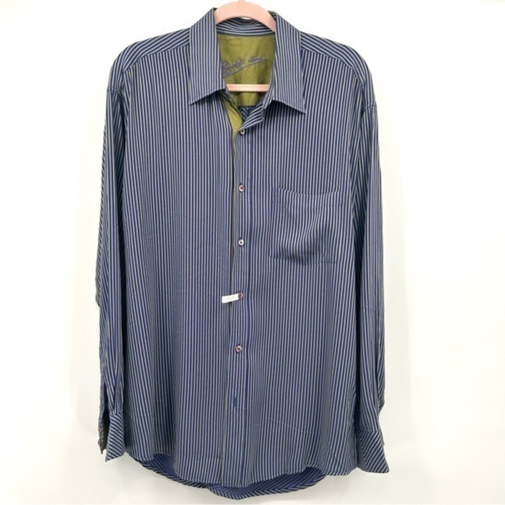 BUGATCHI UOMO Men’s Size XL Long Sleeve Button Front Dress Shirt